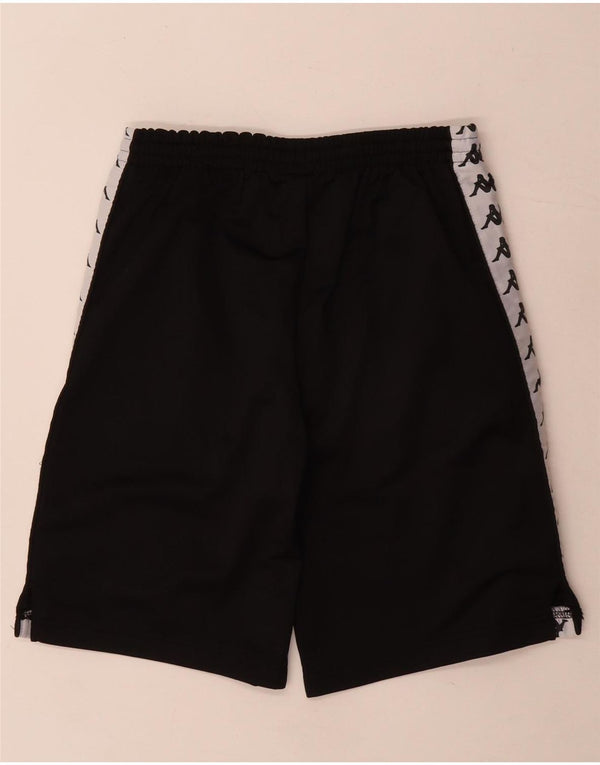 Shorts esportivos gráficos Kappa Boys 11-12 anos preto colorblock poliéster
