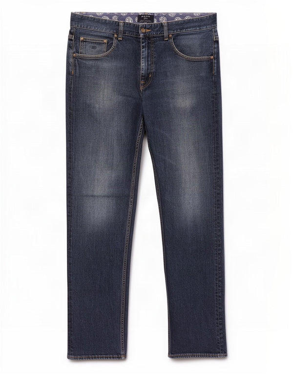 Gant Jeans masculino regular reto W34 L32 algodão azul