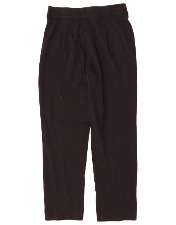 Calça feminina cortada reta Marks & Spencer Reino Unido 8 pequena W26 L25 preta