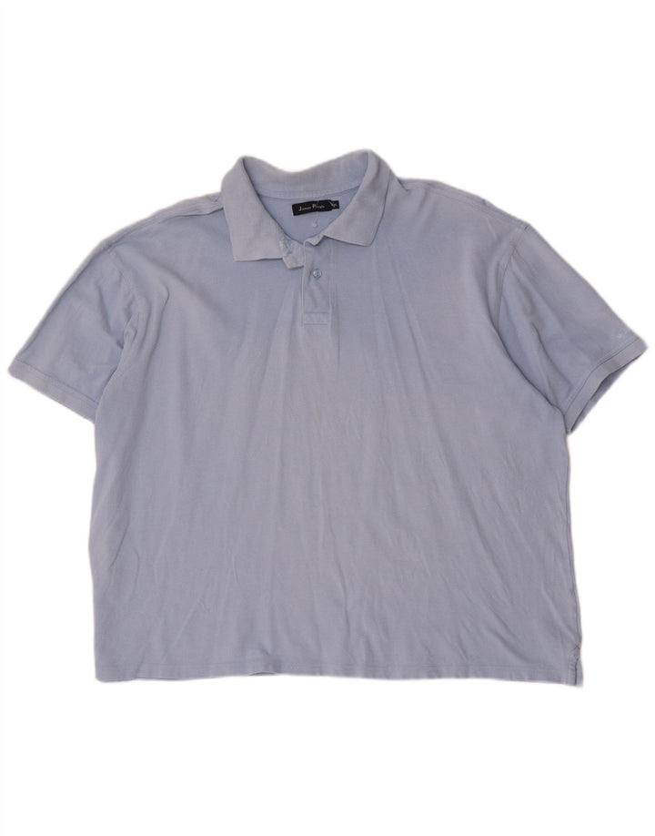 Camisa polo masculina James Pringle 2XL algodão azul