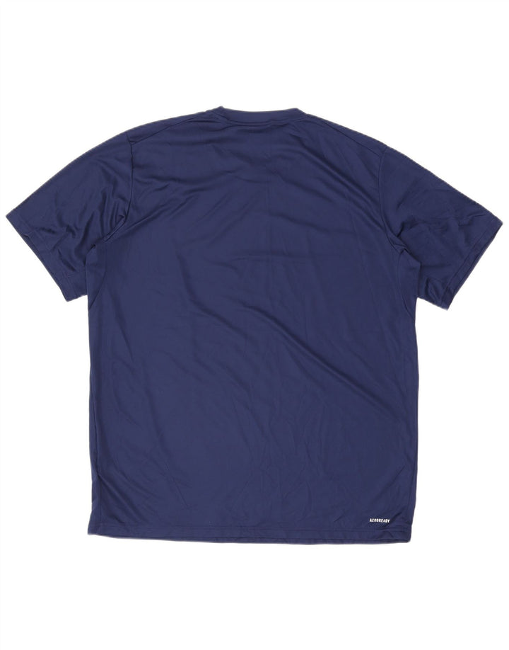 Camiseta masculina Adidas Aeroready Top XL azul marinho poliéster