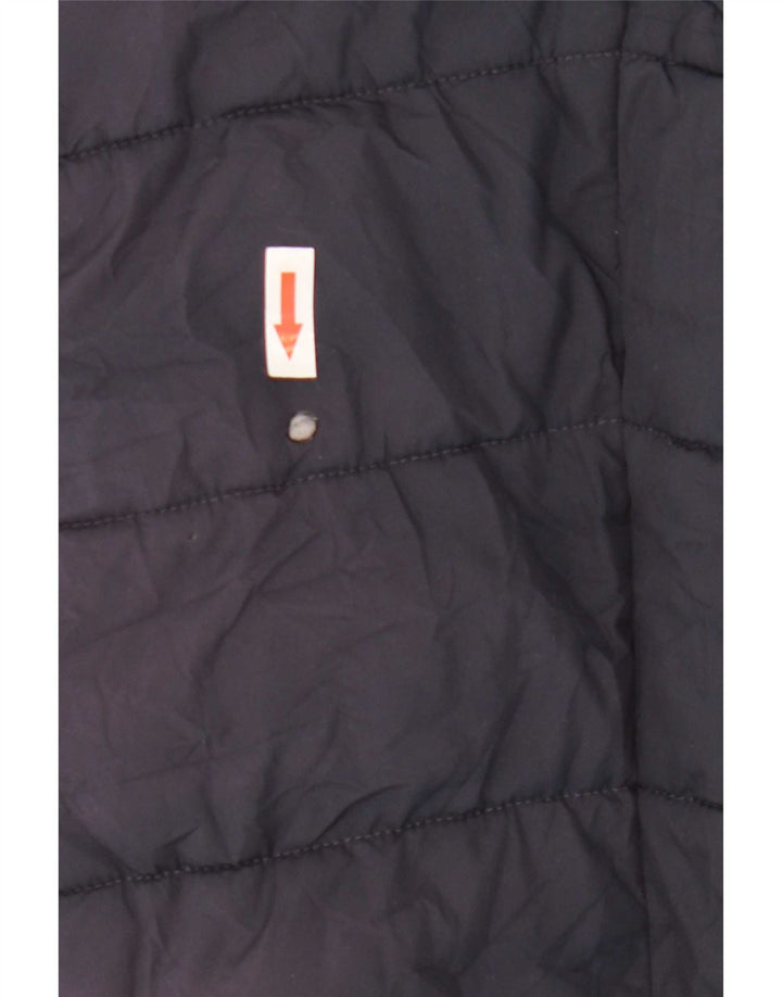 Jaqueta acolchoada com capuz masculina Zara UK 42 XL azul marinho