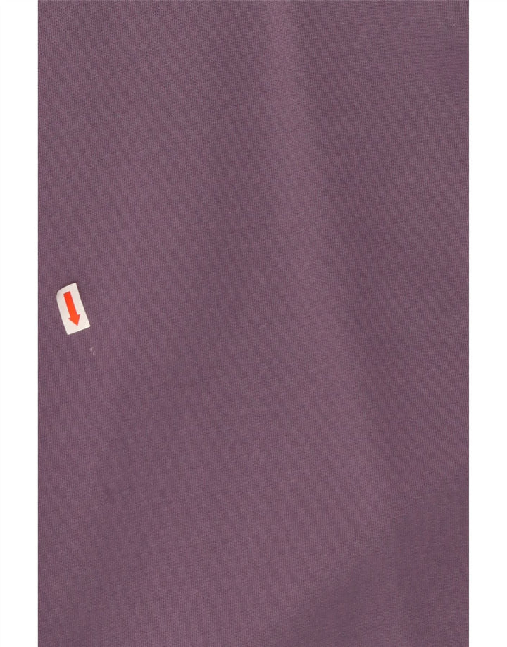 ADIDAS Womens Oversized Hoodie Jumper UK 8/10 Pequeno Roxo Algodão