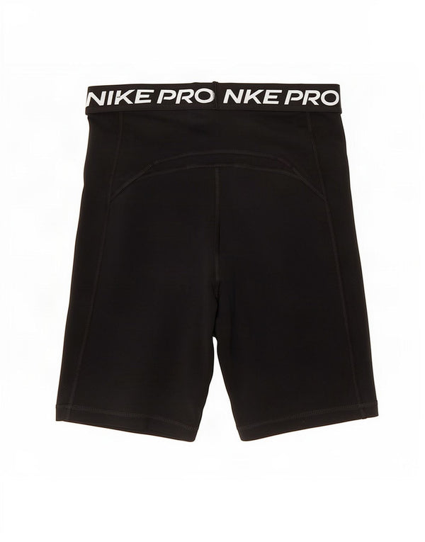 Nike Womens Dri Fit Graphic Sport Shorts UK 12 Médio Preto Poliéster