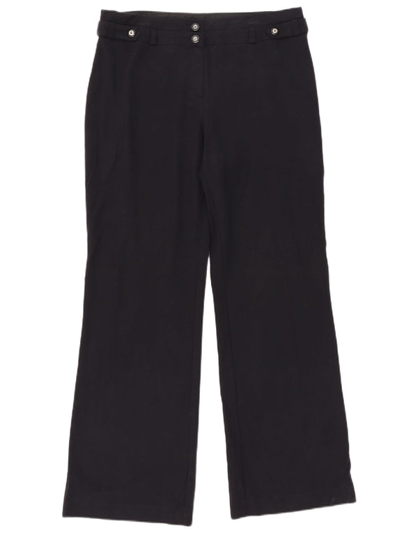 Calça casual feminina Marks & Spencer UK 14 grande W33 L32 azul marinho