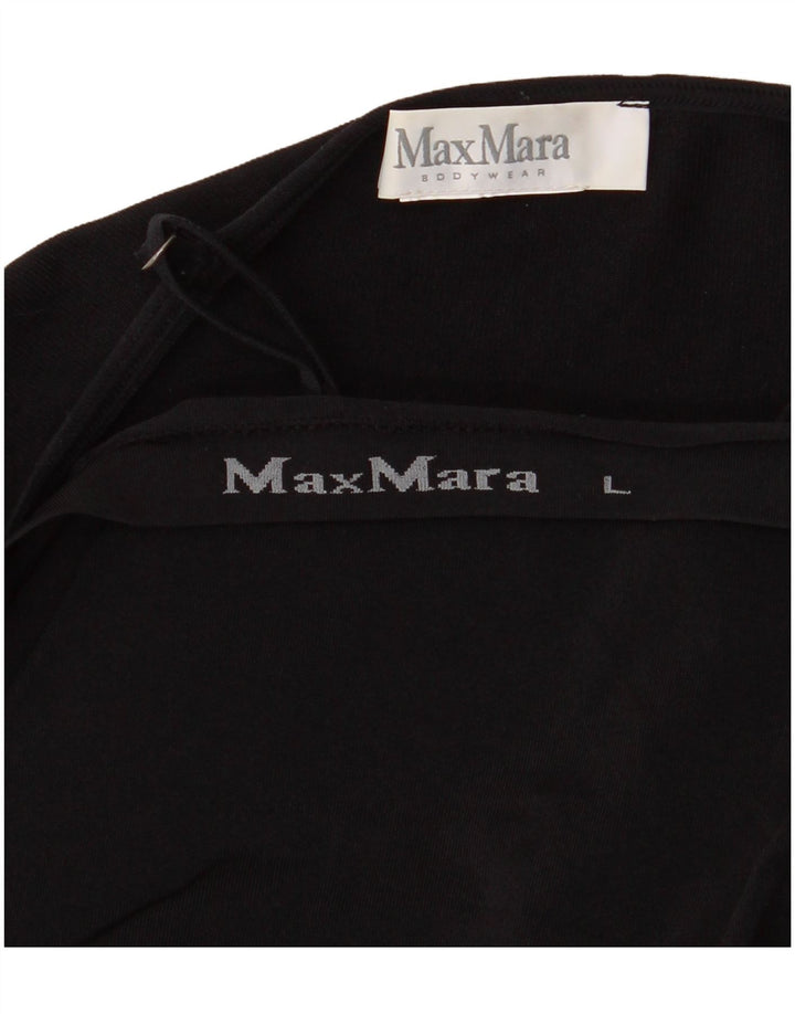Max Mara Vestido feminino oversized slip Reino Unido 16 grande preto
