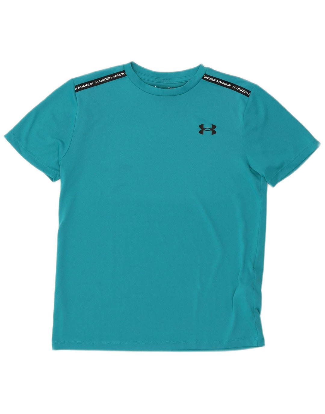 Camiseta gráfica Under Armour Boys 11-12 anos grande poliéster turquesa