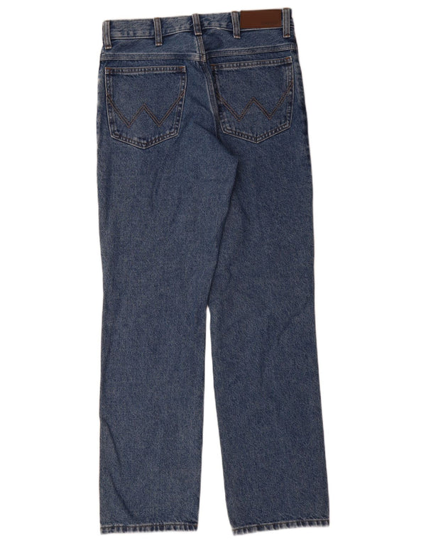 Wrangler Mens Straight Jeans W30 L32 Azul Algodão