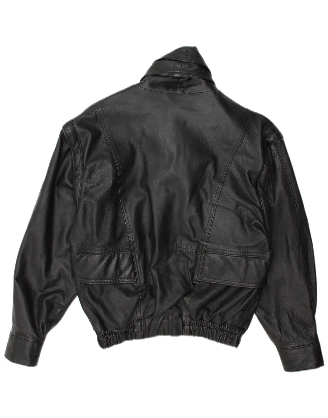 Jaqueta de couro masculina vintage UK 38 couro preto médio
