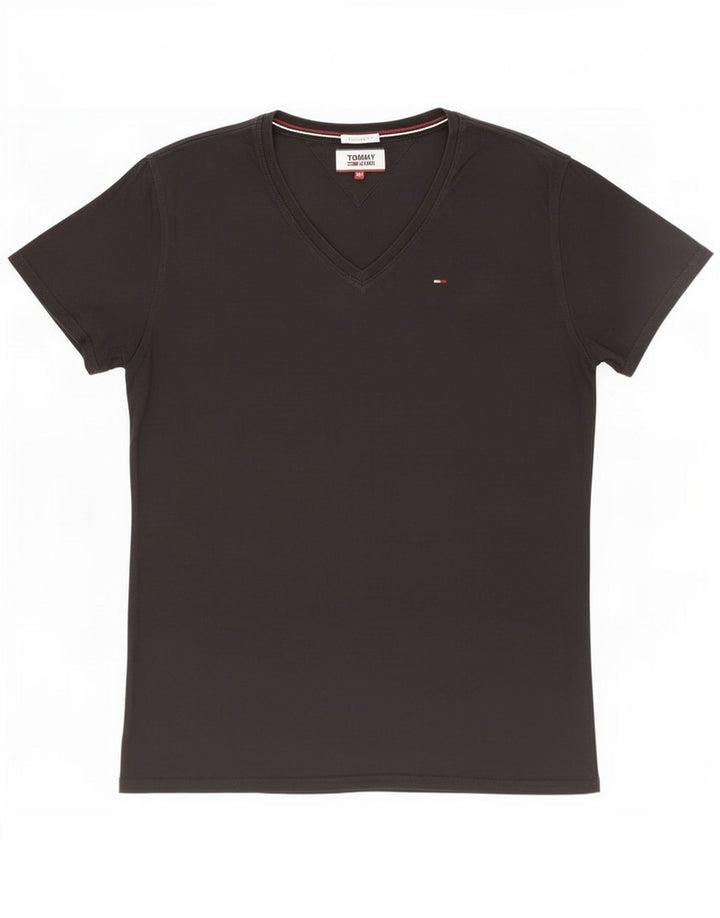Camiseta masculina Tommy Hilfiger Regular Fit Top Médio Algodão Preto