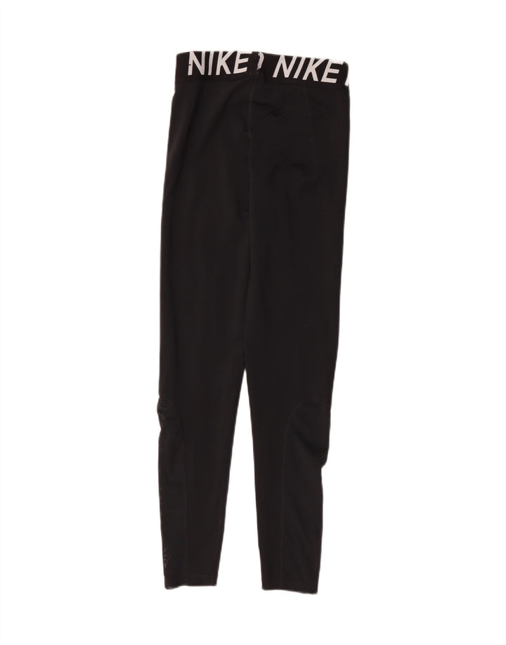 Leggings Nike Femininas Graphic UK 12 Médio Preto Poliéster