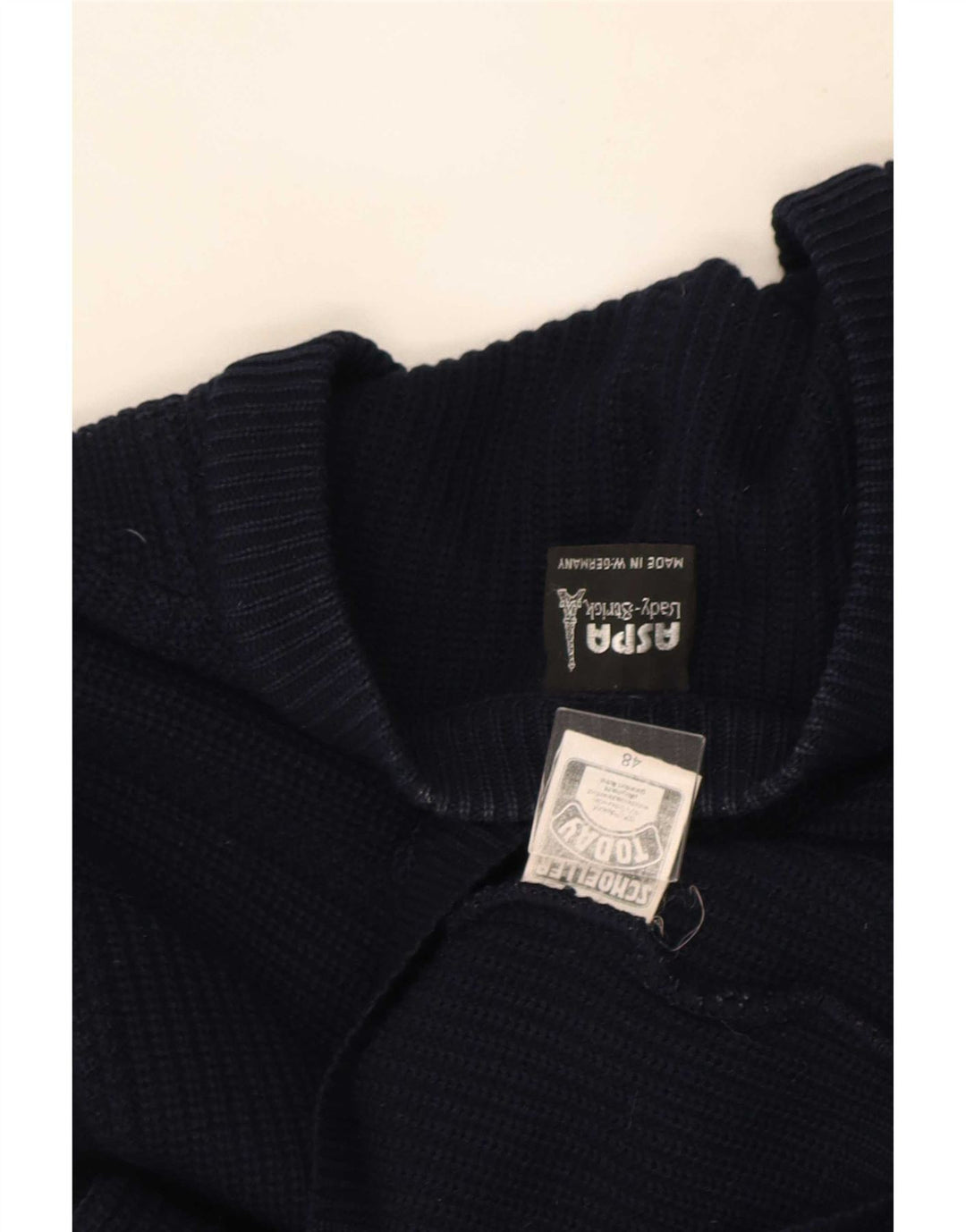 Suéter cardigã feminino Schoeller IT 48 XL azul marinho poliacrílico