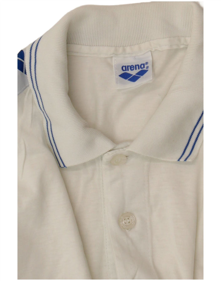 Arena Mens Camisa Pólo Gráfica Médio Branco