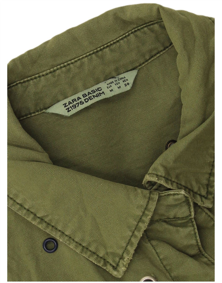Jaqueta utilitária militar grande Zara feminina Reino Unido 14 médio cáqui