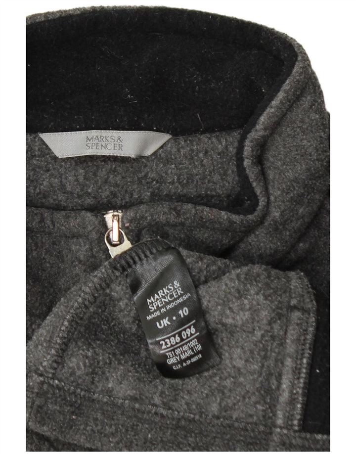 Marks & Spencer Womens Fleece Gilet UK 10 Pequeno Poliéster Cinza