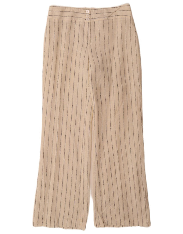 Calça casual feminina Marks & Spencer Reino Unido 12 médio W32 L33 branco