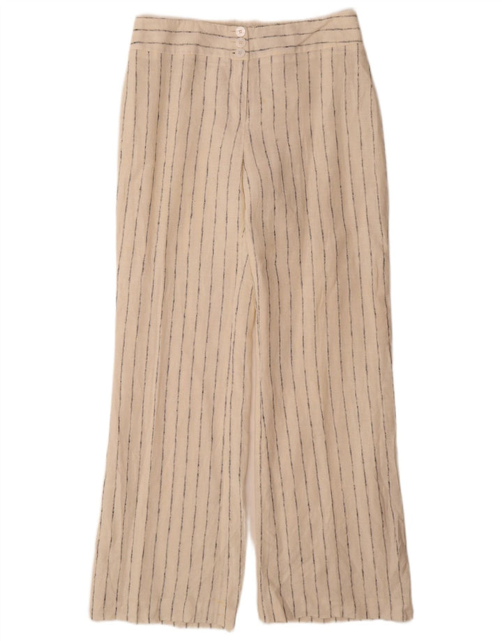 Calça casual feminina Marks & Spencer Reino Unido 12 médio W32 L33 branco