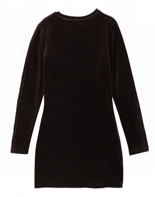 Vestido camiseta feminina de manga comprida Puma UK 8 pequeno preto