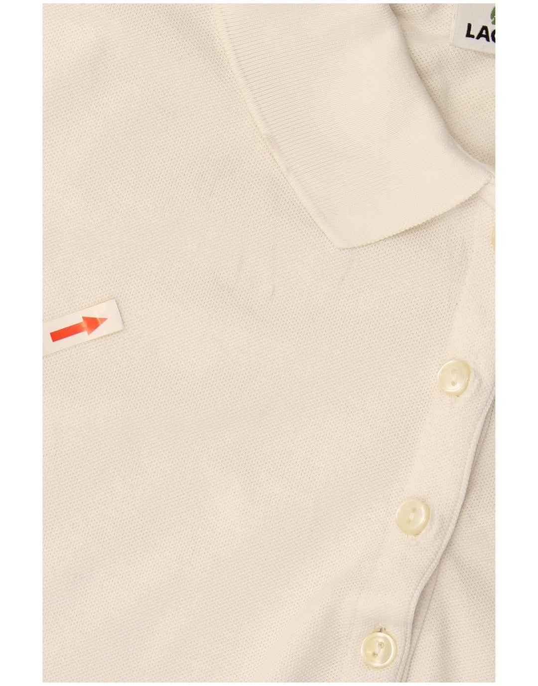 Camisa polo feminina LACOSTE tamanho 44 grande algodão branco