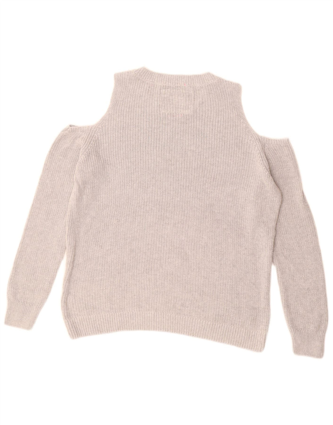 Suéter feminino SUPERDRY com gola canoa e gola redonda Reino Unido 14 cinza médio