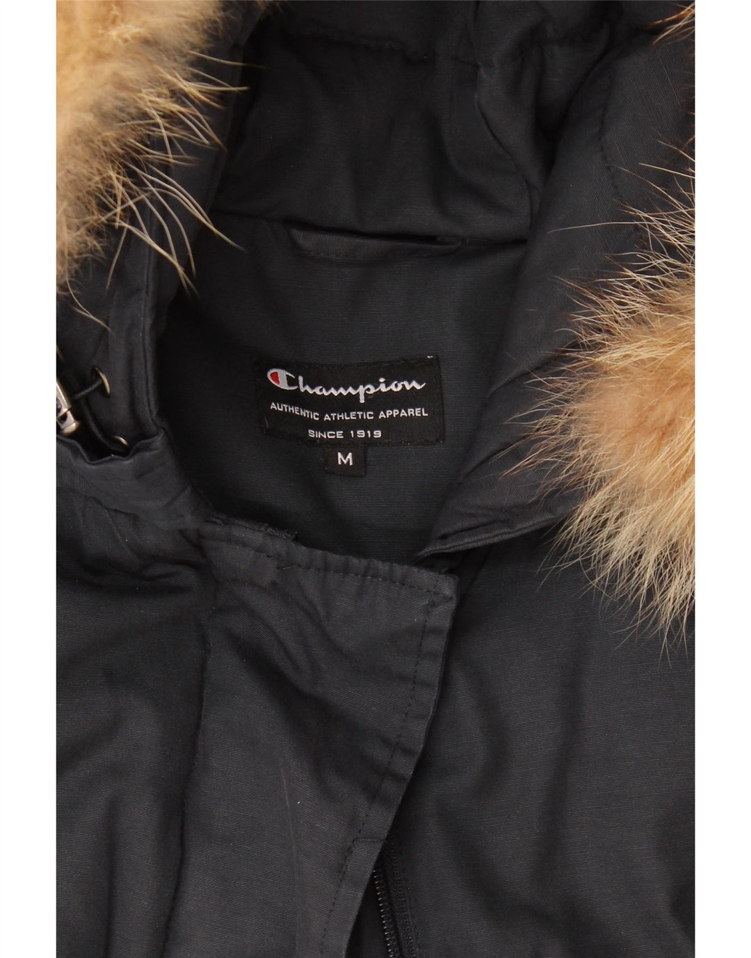 Jaqueta feminina acolchoada com capuz Champion UK 14 médio azul marinho