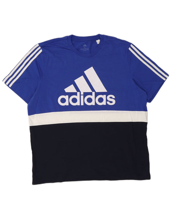 Camiseta Adidas Masculina Graphic Top XL Azul Colorblock