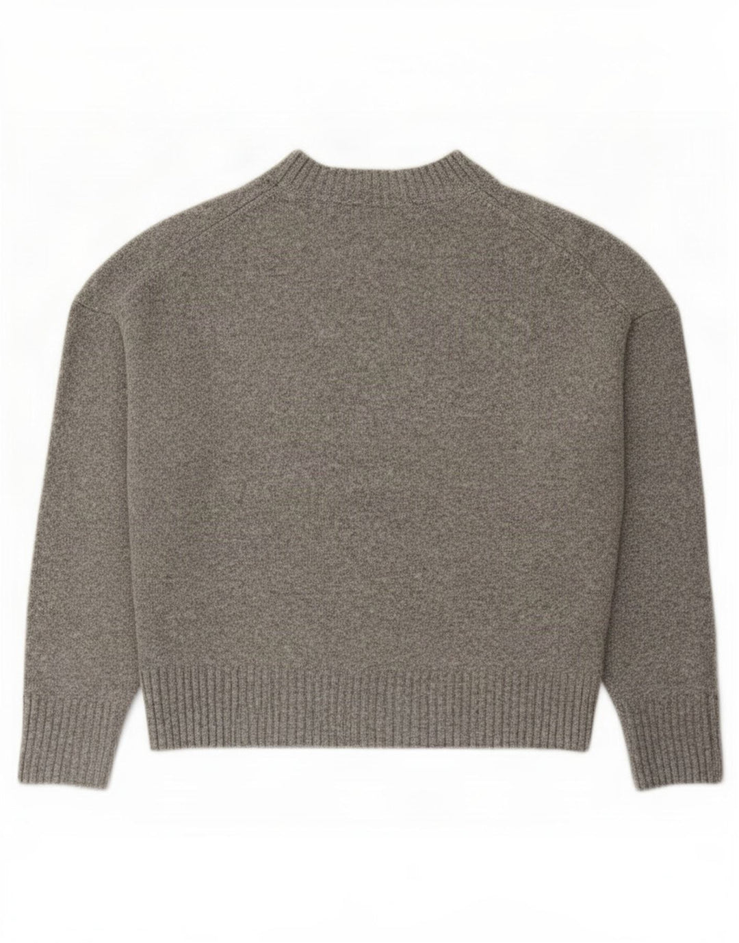 Zara Suéter feminino oversized com gola redonda Reino Unido 10 pequeno cinza