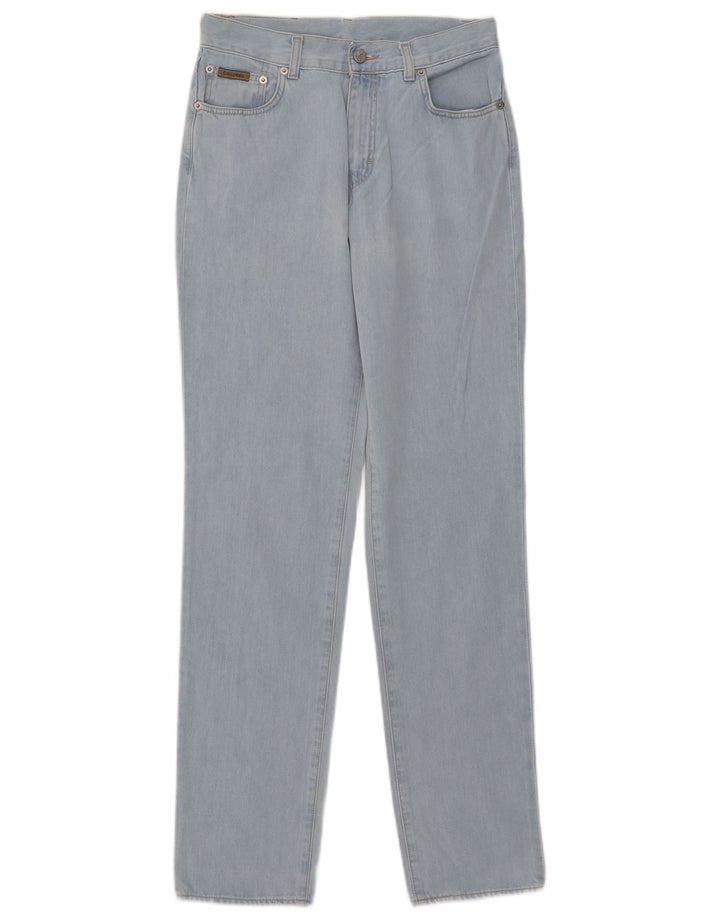Calça jeans reta feminina Calvin Klein W30 L32 algodão azul