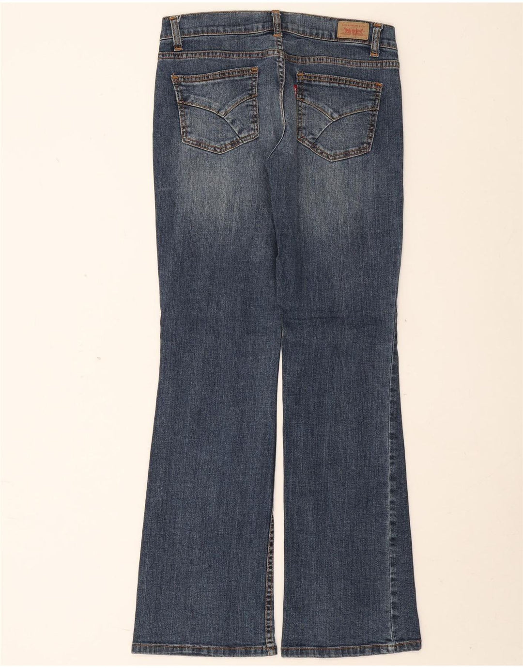 Jeans feminino Levi's Flared US 7 médio W30 L31 algodão azul
