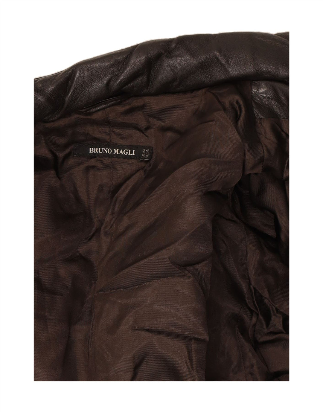 BRUNO MAGLI Womens Leather Jacket IT 44 Medium Brown Leather Classic Vintage Bruno Magli and Second-Hand Bruno Magli from Messina Hembry 
