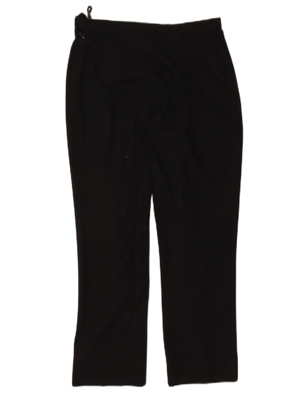 Calça feminina reta casual Marks & Spencer Reino Unido 12 médio W30 L27 preta