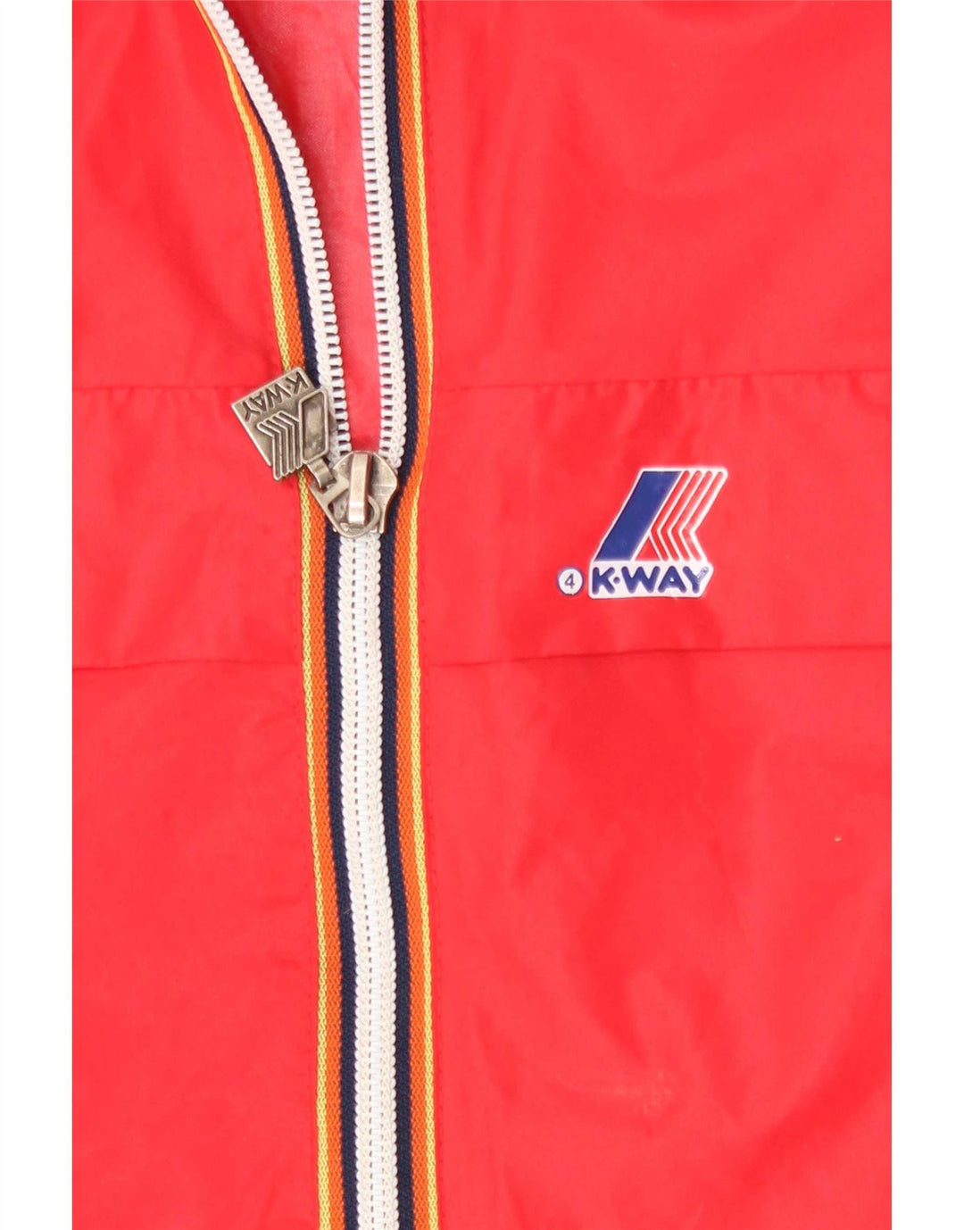 Jaqueta de chuva feminina com capuz K-Way UK 14 vermelho médio