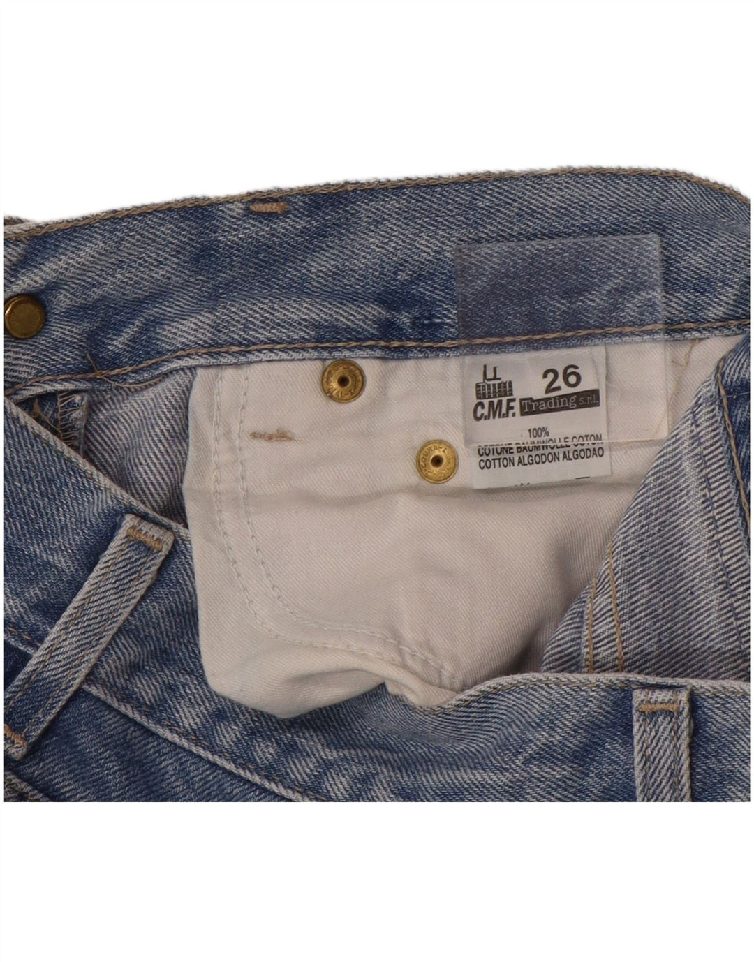 Calça jeans reta feminina CHARRO W26 L32 algodão azul