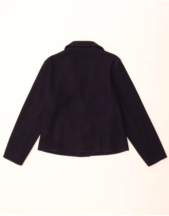 Jaqueta blazer feminina Lee Cooper com 3 botões Reino Unido 12 poliéster azul marinho médio