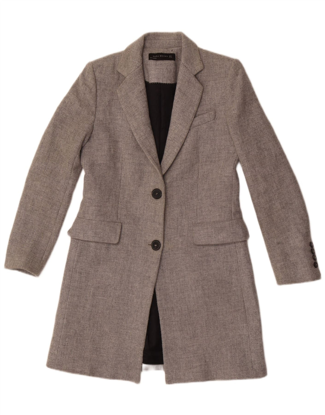 Sobretudo feminino Zara UK 10 pequeno cinza