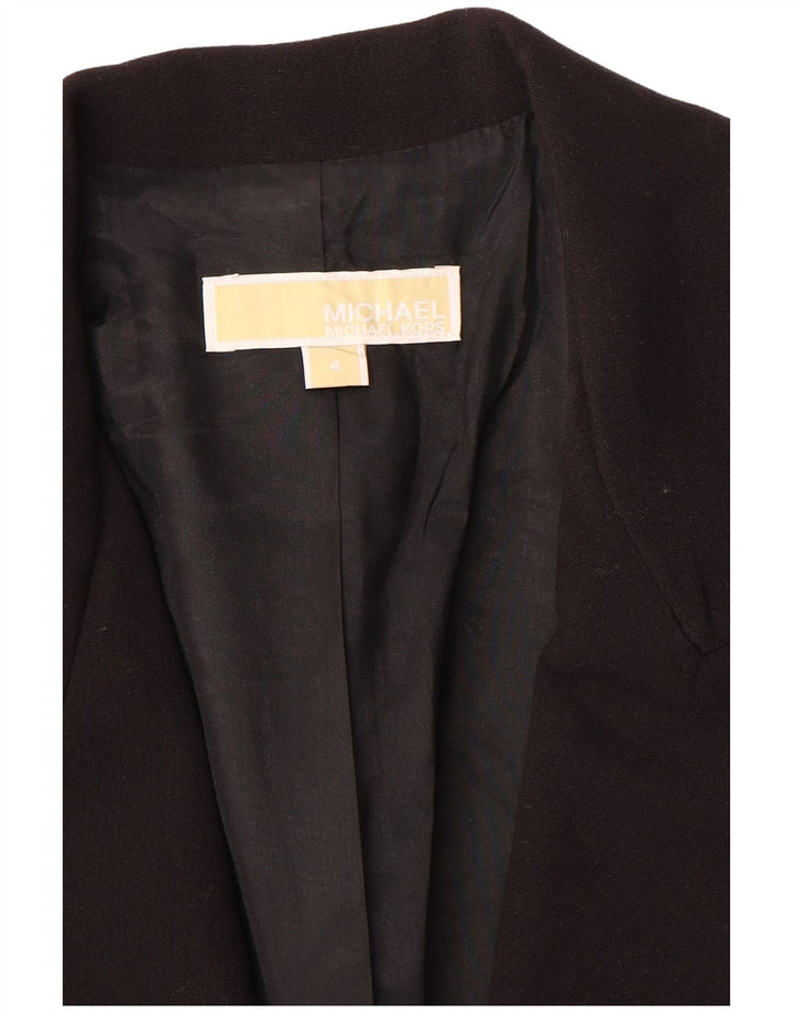 Jaqueta blazer aberta feminina Michael Kors US 4 pequena preta
