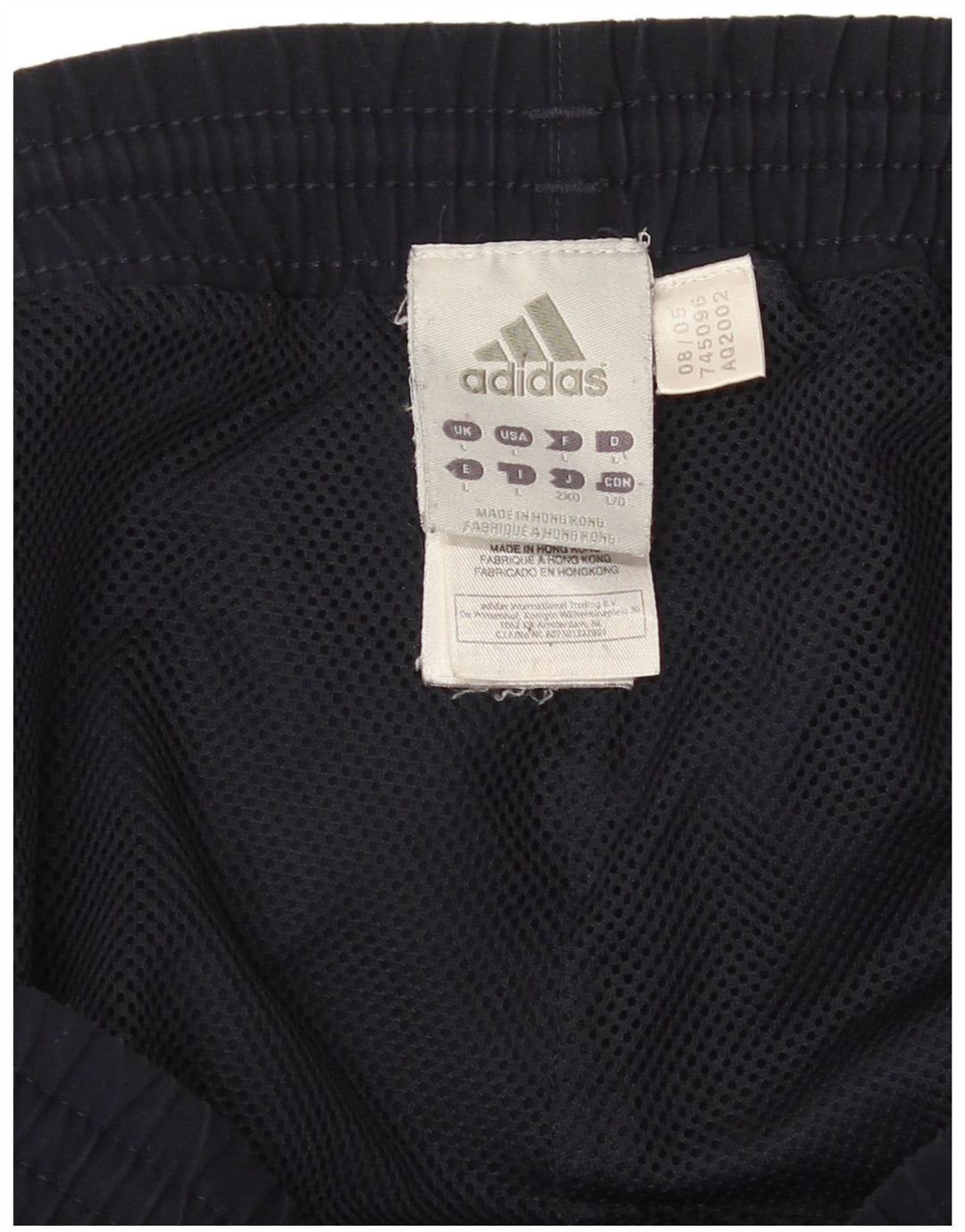 Calça de treino masculina Adidas Joggers grande poliéster azul marinho
