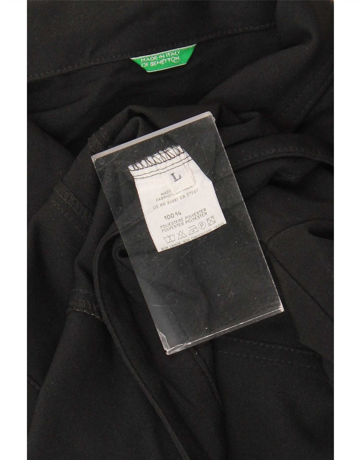 Jaqueta bomber feminina Benetton UK 14 grande poliéster preto