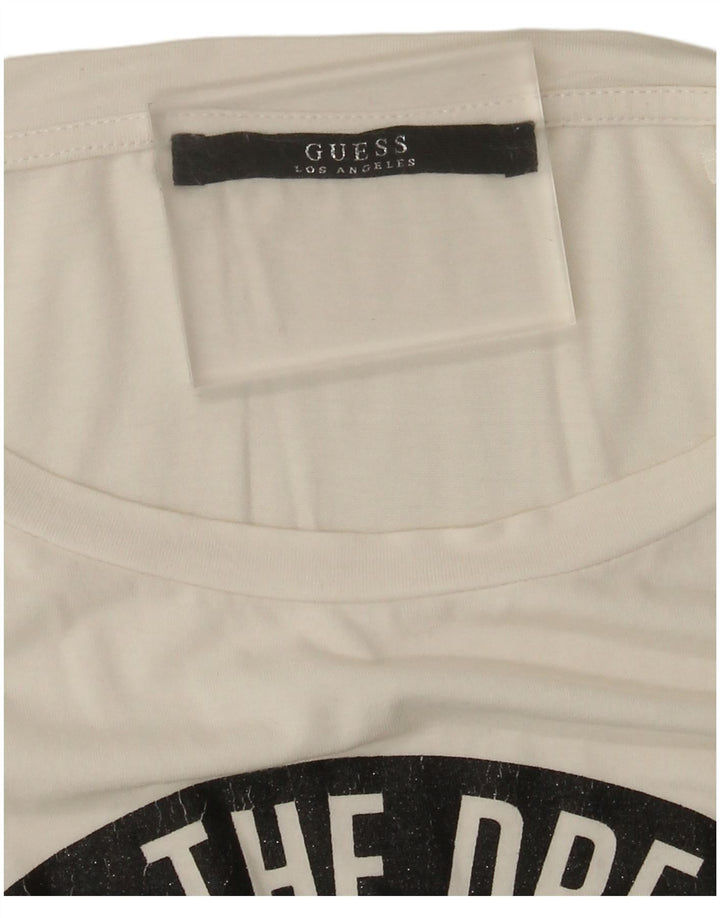 Camiseta feminina Guess com estampa gráfica UK 20 2XL branca