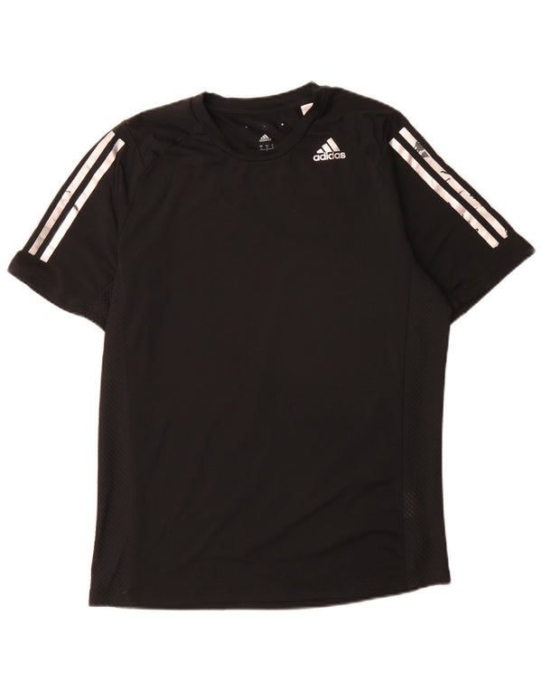 Adidas Mens Climacool Camiseta Top Pequeno Poliéster Preto
