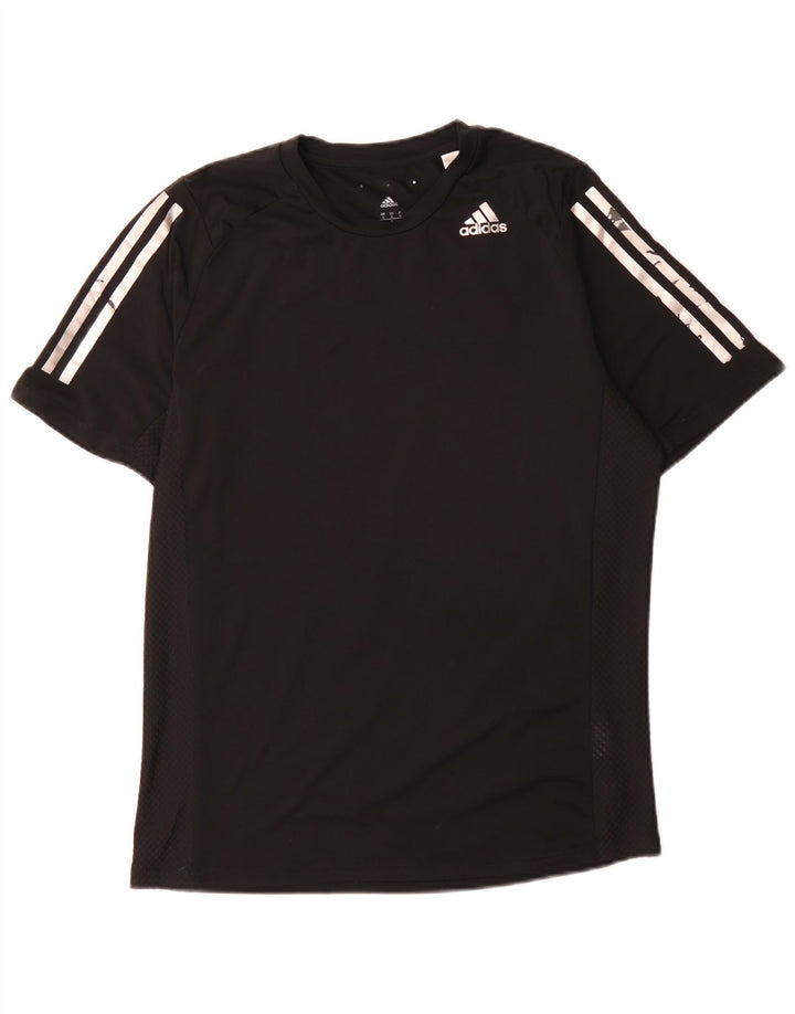 Adidas Mens Climacool Camiseta Top Pequeno Poliéster Preto