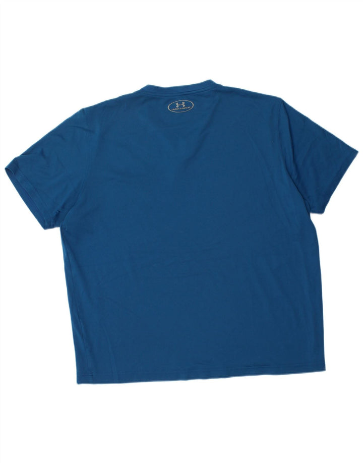 Camiseta masculina Under Armour Heat Gear Top Azul Médio