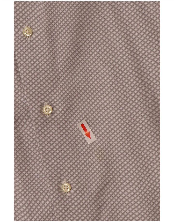 Camisa masculina Brooks Brothers tamanho 18 1/2 2XL algodão cinza