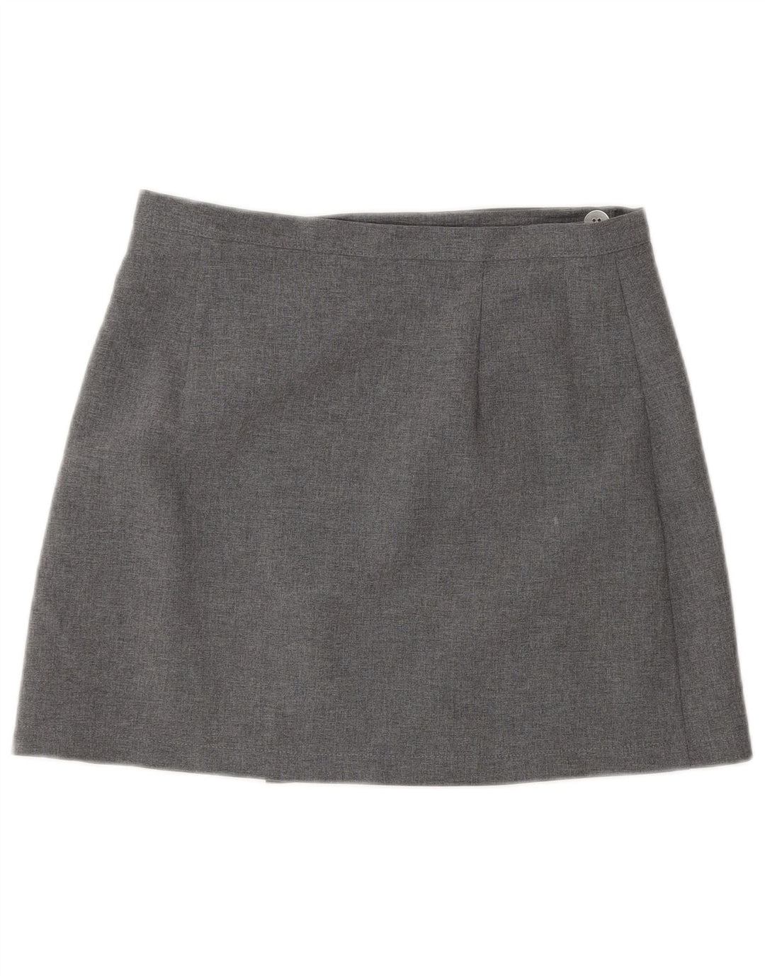 Sisley Mini saia feminina de cintura alta IT 44 médio W26 poliéster cinza