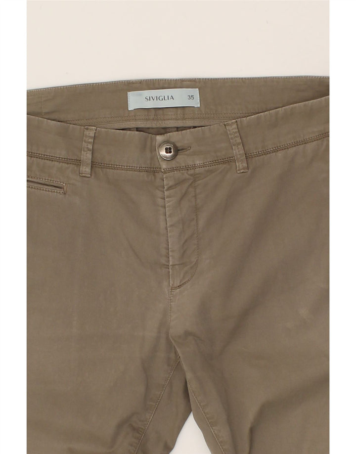 SIVIGLIA Mens Slim Chino Trousers W35 L34 Beige Cotton Vintage SIVIGLIA and Second-Hand SIVIGLIA from Messina Hembry 