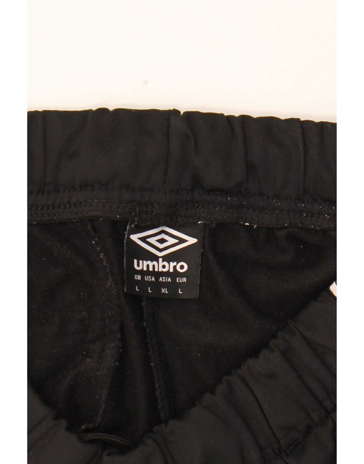 Umbro Mens Graphic Tracksuit Calças Grande Poliéster Preto