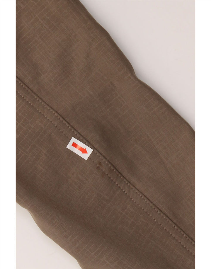 Casaco corta-vento feminino EDDIE BAUER com capuz Reino Unido 16 grande poliéster bege