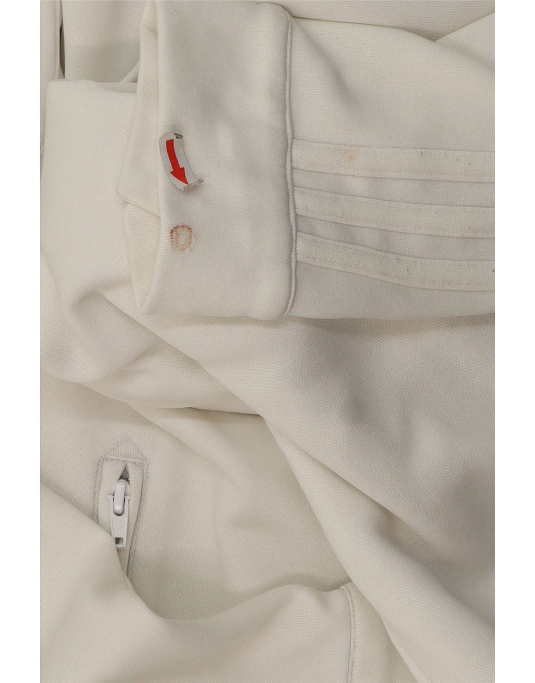 Adidas Mens Zip Hoodie Sweater XL Branco Poliéster