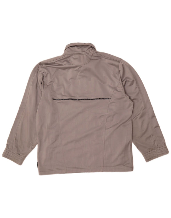 Lotto Womens Tracksuit Top Jacket UK 12 Medium Grey Polyester