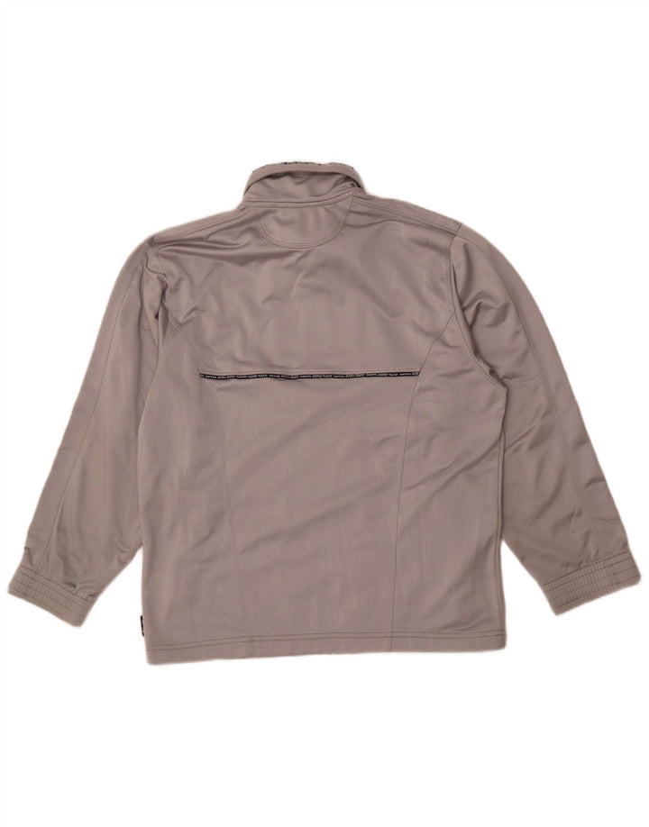 Lotto Womens Tracksuit Top Jacket UK 12 poliéster cinza médio